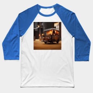 Steampunk Tokyo Ramen Food Truck Baseball T-Shirt